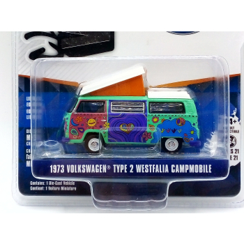Volkswagen T2 Minibus Westfalia Camper 1973 - skala 1:64 - GreenLight